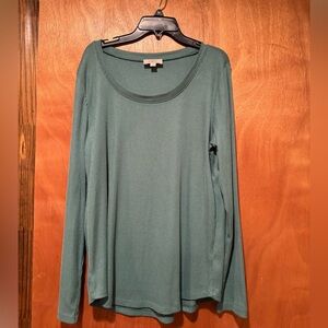 Women's Loft Green Long Sleeve Top Size Large Never Worn